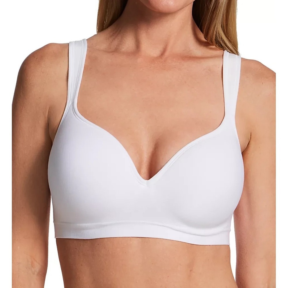 42D Bali (3463) Smoothing Convertible Wireless Comfort T-Shirt Bra, White NWT